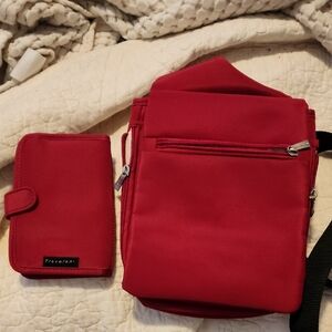 Travelon Vibrant Red Bag and Wallet Combo